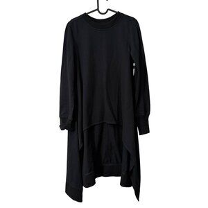 Nicholas K Black Oversized Hi Lo Sweatshirt Tunic Womens Size XSmall